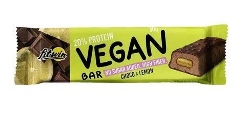 Протеїновий батончик Vegan Bar Шоко і лимон Fit Win 50 г id_1300 фото
