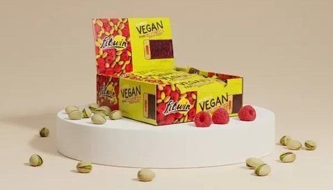 Протеїновий батончик Vegan Bar Фісташка і малина, БЕЗ ЦУКРУ 60 г 25% id_1301 фото